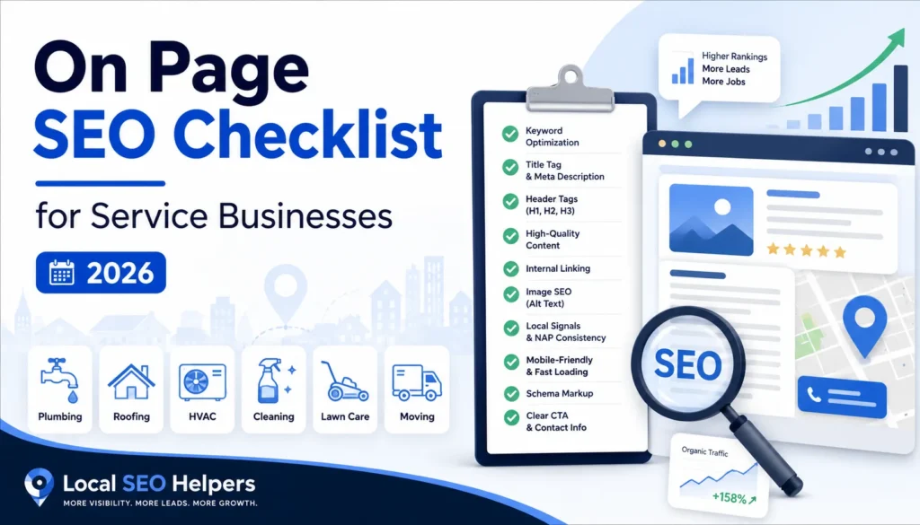On Page SEO Checklist for Service Businesses